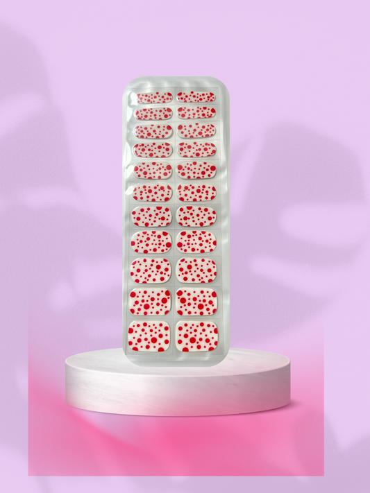 GEL Nagelfolien /rot-weiß