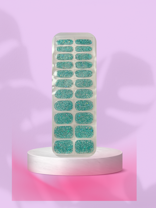 GEL Nagelfolien /türkis glitzer