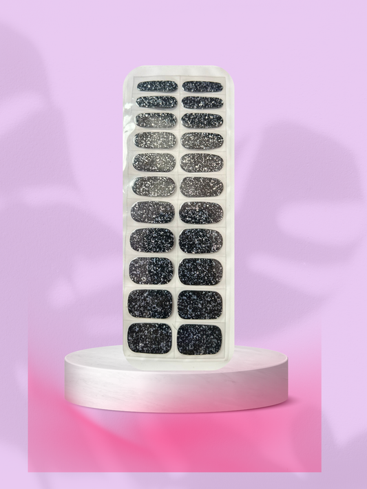 GEL Nagelfolien /schwarz glitzer
