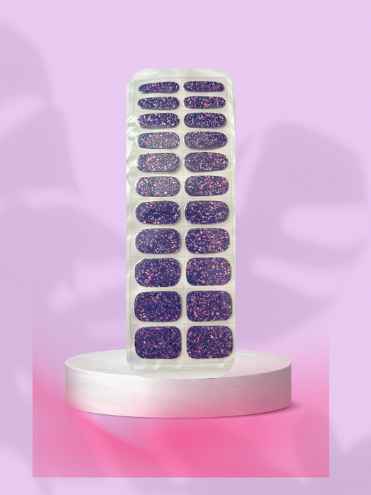 GEL Nagelfolien /lila glitzer